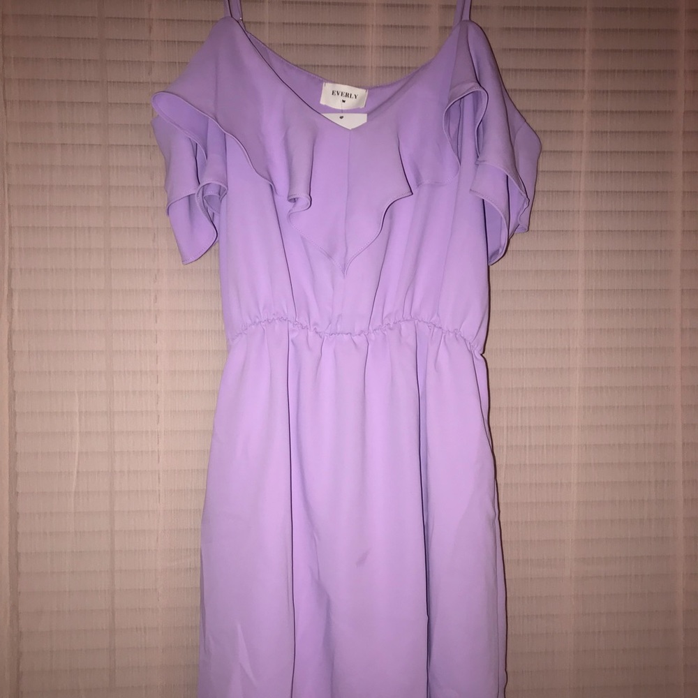 Light Purple Off the Shoulder Dress